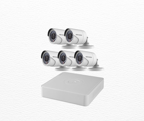 Kit De 5 Cámaras 2mp Exteriores Completo Hikvision Dvr 1080