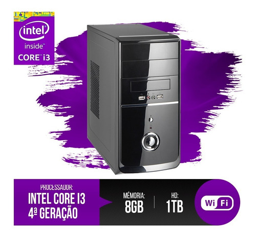 Pc Completo I3 4ª,8gb Ram,hd 1tb,5% Desconto Pg A Vista!