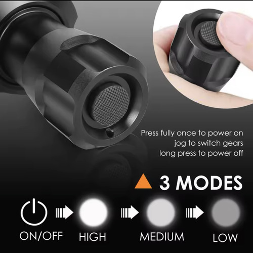 Lanterna Uniquefire Caça Luz Vermelha Aluminio 2000 Lumens