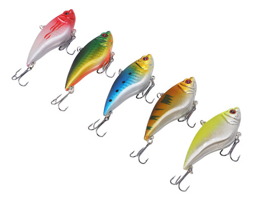 Cebos De Pesca, 5 Unidades, 7 Cm/16 G, Cebos Duros Vib, Ojos
