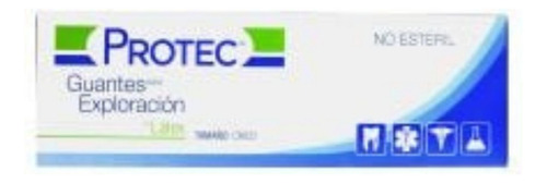 Guante De Latex No Esteril 100pz Protec Blanco Blanco M