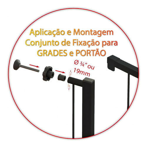 Grade Portão Divisor Ambiente Multigrade 68 A 113 Cm Preto Cor Preto