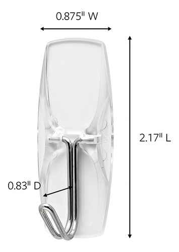 Command Gancho Para Cables Medio Transparente 17065clr-vp Color Clear