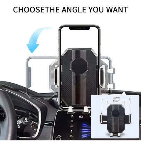 Hapemein® Base Soporte Grande Porta Celular 360 Ventosa Coche 3en1