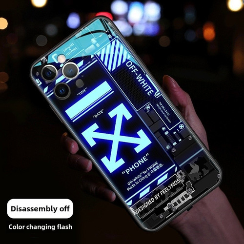 ;= Funda De Teléfono Para Asus Rog Phone 9 8 7 6 Pro 5 3 2 Mechanical Bearbrick Luminosa Y Brillante Luz Led