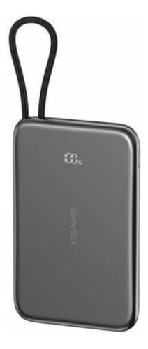 Power Bank 5000mah Carga Rápida 20w Para iPhone Cable Usb C Gris