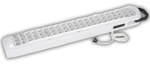 Luminária Luz De Emergência 63 Leds Lítio Cor Branco
