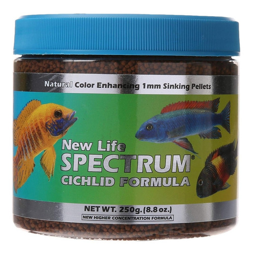 Alimento Para Ciclidos New Life Spectrum 250g 1mm Peces