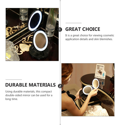 Espejo De Maquillaje Plegable De Viaje, Portátil Y Compacto,