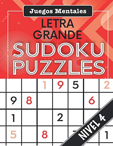 Letra Grande Sudoku Puzzles - Nivel 4 - Juegos Mentales: Dif