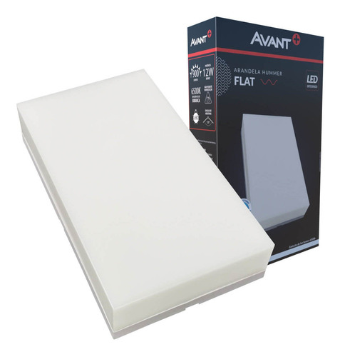 Arandela Led Flat 12w Branco Frio 6500k Bivolt Avant