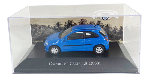 Miniatura Chevrolet Celta 1.0 2000 Azul 1:43 Metálica