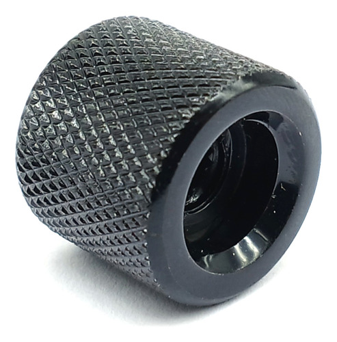 Knob Metal 18mm Preto De Encaixe Guitarra Kb20bk Mxp