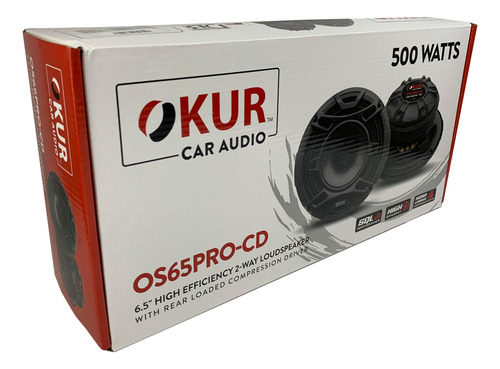 Par De Bocinas Para Auto Okur Os65pro-cd 6.5 Pulgadas 2 Vías 500 Watts Máximo 250 Watts Rms 4 Ohms Color Negro By Db Drive