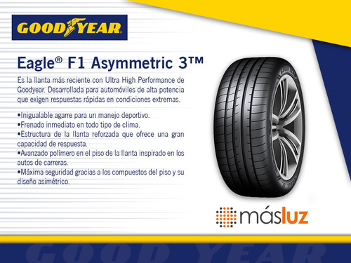 1 Llanta Eagle F1 Asymmetric 3 Goodyear Medida 235/50r19 99v