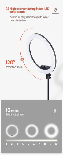 Imagen 6 de 6 de Aro De Luz 8 PuLG Joyroom Video Foto Trípode Y Accesorios