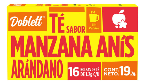 Té Doblett Manzana Anís Arándano 16 Bolsas