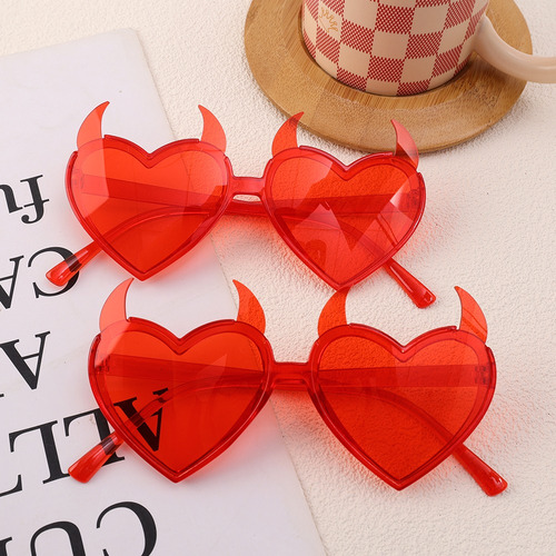 Zhmy Gafas De Sol Unisex Con Forma De Corazón De Oreja De 