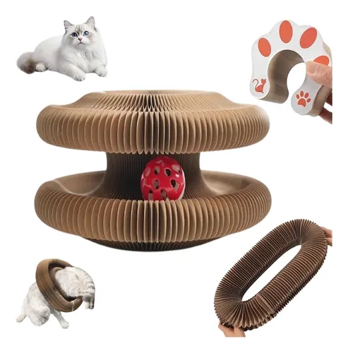 Arranhador Túnel Sanfonado Para Gatos Com Bola