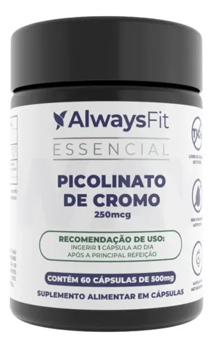 Picolinato de Cromo AlwaysFit 250mcg | 60 Cápsulas