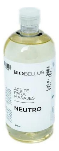  Biobellus Aceite Para Masajes Neutro Sin Fragancia Tipo de envase Pote