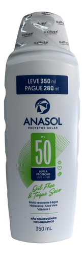 Protetor Solar Anasol Toque Seco Fps50 350ml Grande
