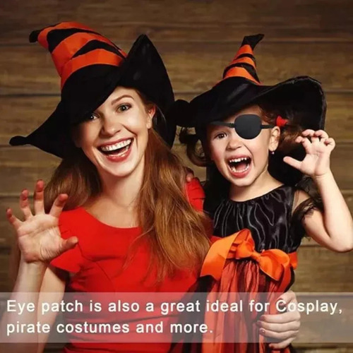 3 Pzs Parche Para Ojo 3d Ajustable Gafas Piratas Cosplay