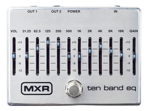 Pedal de efecto MXR Ten Band EQ M108S plateado