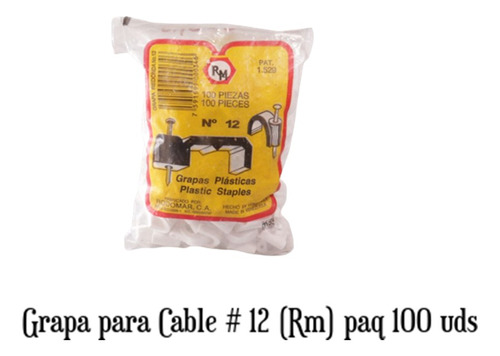 Grapa Para Cable #12 (rm) Paq 100 Uds
