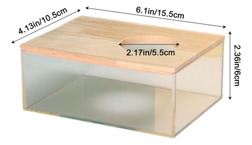 Contenedor De Baño De Arena Para Hámster, Rectángulo S