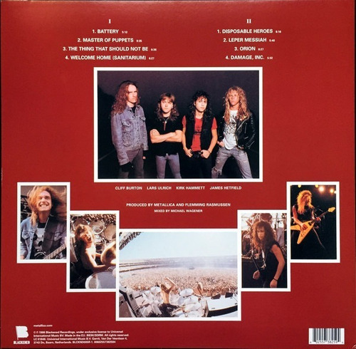 Metallica Master Of Puppets In Europe Nov 2017 Lacrado (Usado)