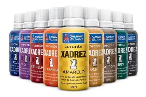 Corante Pigmento Liquido Xadrez Bisnaga 50ml - kit com 6un