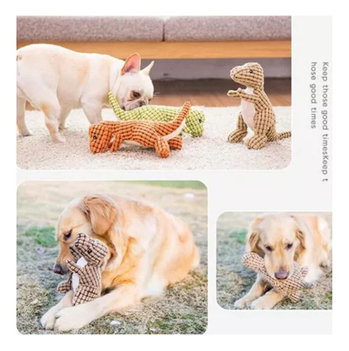 Novo L Dino Indestrutível Para Cães Kit Com 3 Brinquedosbest
