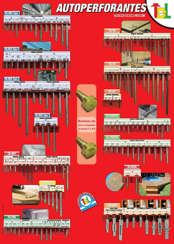 Autoperforante Tel Hex 14 X 4 Chapa-madera Negro X 40 Ubi