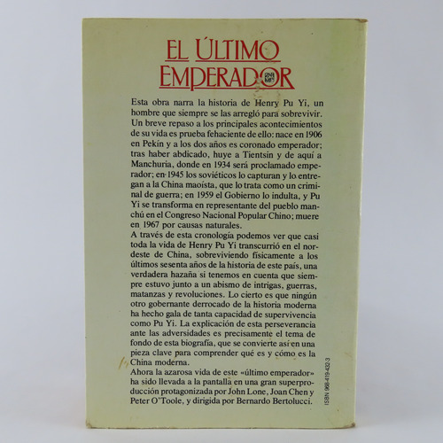 L3049 Paul Karmaer -- El Ultimo Emperador (Usado)