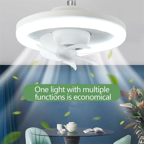 Ventilador De Teto Com Luz Led, Controle Remoto Rotativo