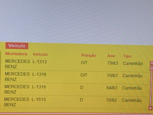 Lona De Freio L501 Mb1113,1316,1513,1516,1519,2013,2213,2219
