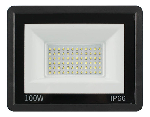Refletor Holofote Led 100w A Prova D'agua Bivolt Branco Frio