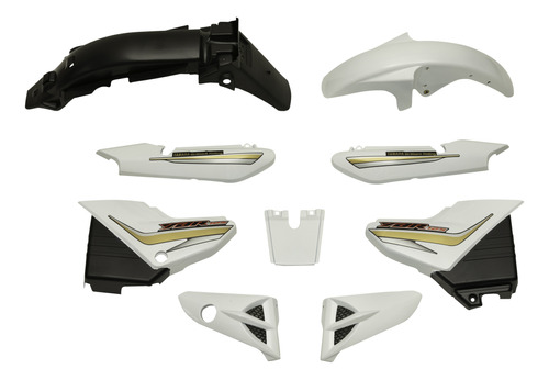 Kit De Plasticos Completo Yamaha Ybr125 Blanco Mtc