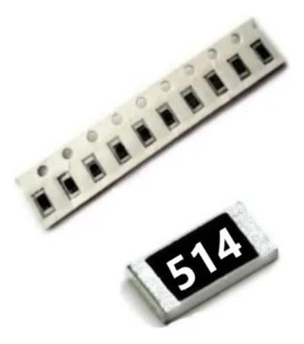 510 K Ohms 5% (10 Unidade) Resistor Smd1206 510k 3.2mmx1.6mm