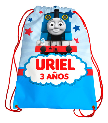 Morralitos Recuerdos Fiesta Thomas Tren Personalizado 10u