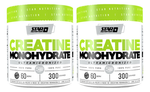 Combo Sn Creatina Pura Creatine Monohydrate 300 G X 2 Und