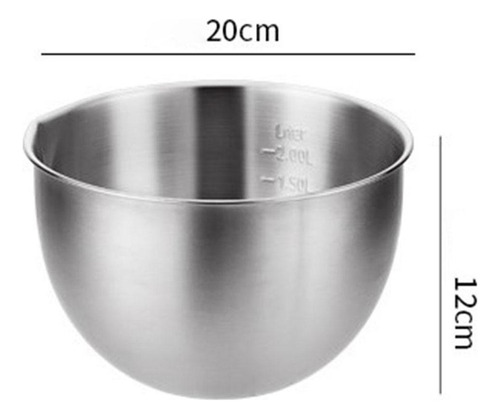 Cuenco De Acero Inoxidable Para Mezclar Huevos, Cuencos 2.5l