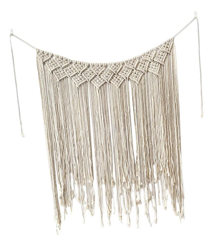 Tapiz Colgante De Pared Tejido Con Borlas De Macramé Para