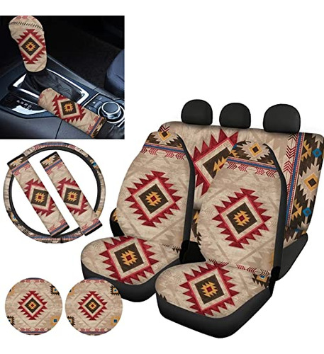 Fkelyi Western Aztec Tribal Car Seat Covers Full Set For Veh