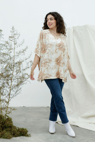 Remera Morley Estampado Maxi Blusa Remeron Talles Grandes