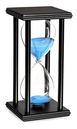 10 Minutos Reloj De Arena Madera Color Negro Soporte Reloj D