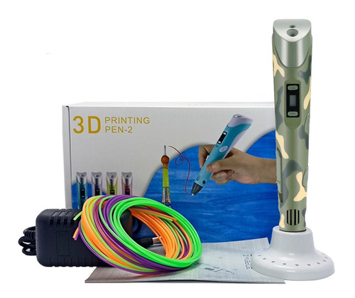 Lápiz 3d Bolígrafo 3d +6 Filamentos+base+pantalla Led