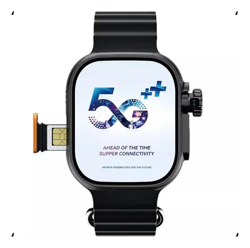 Smartwatch 5g Ultra 3 Ai 16gb Chip Câmera Wifi Whatsapp Caixa Preta Pulseira Preta