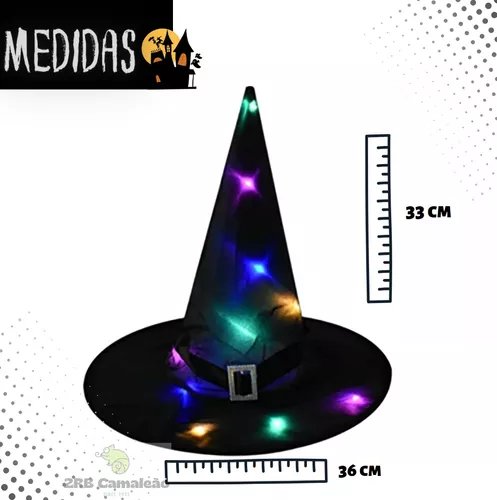 CHAPEU BRUXA BEMBER LED - Kitok Fantasias e Acessórios para festa